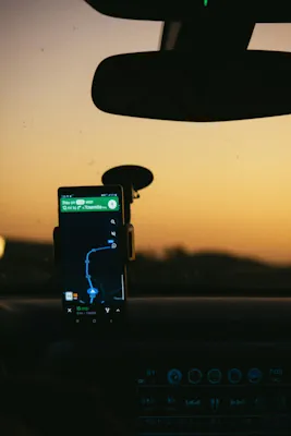 gps i bilen på en smartphone