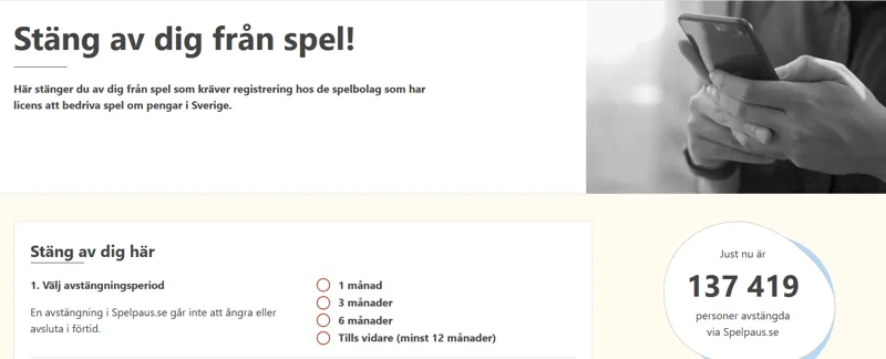 Spelpaus och det egna ansvaret